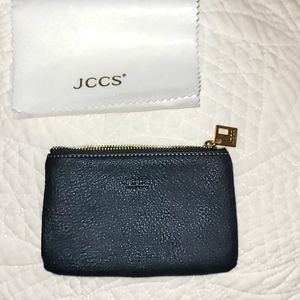 Mini Card Wallet with key chain in Dark Navy